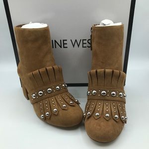 qamile block heel booties